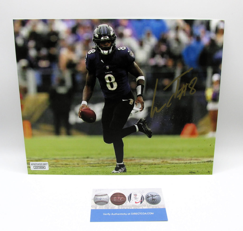 Lamar Jackson Signed 8x10 Photo With COA (2373054) (Ravens)