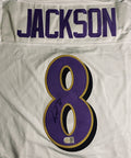 Lamar Jackson Signed Jersey With COA (PC608937) (Ravens)