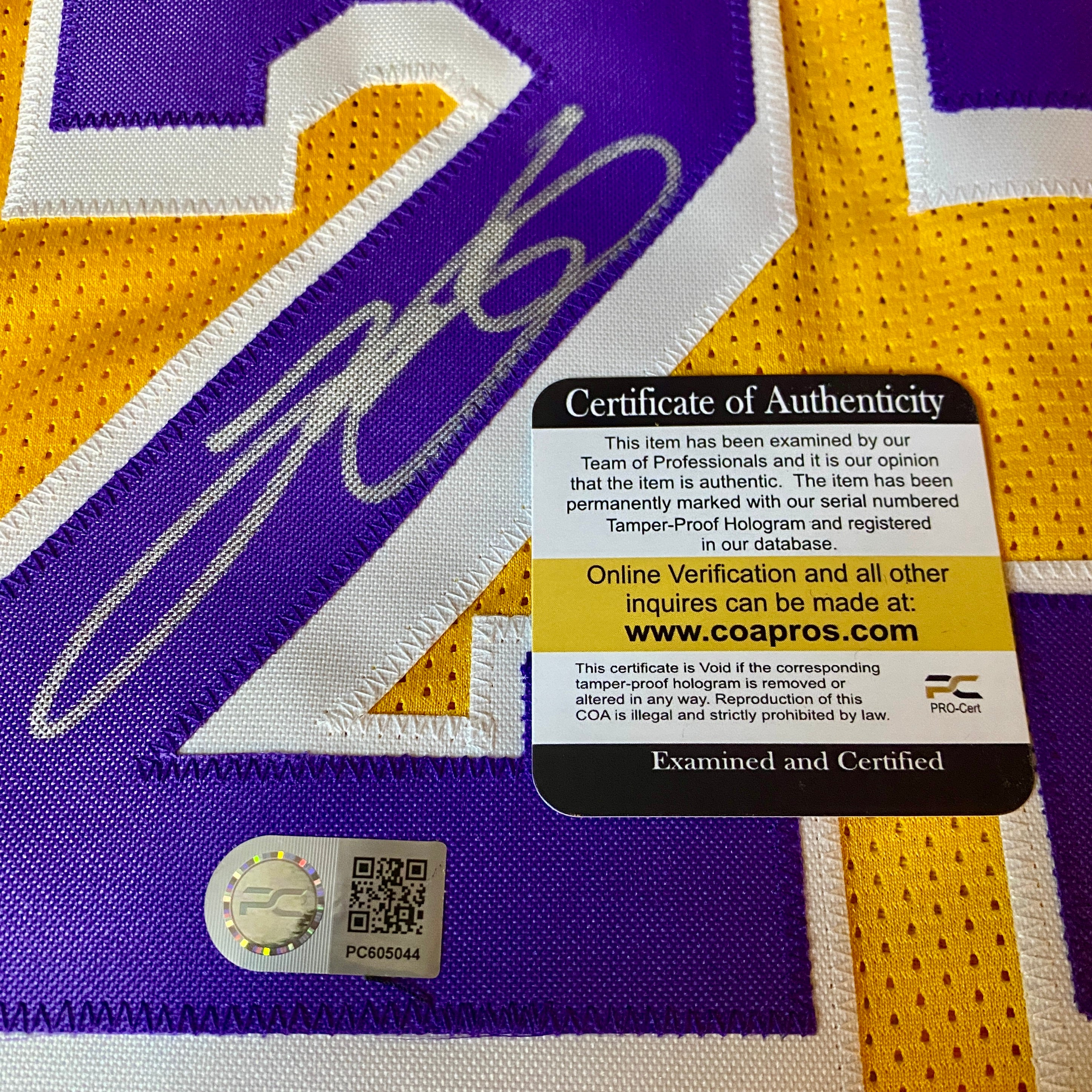 LeBron James Signed and Framed Jersey With COA (PC605044) (Lakers)