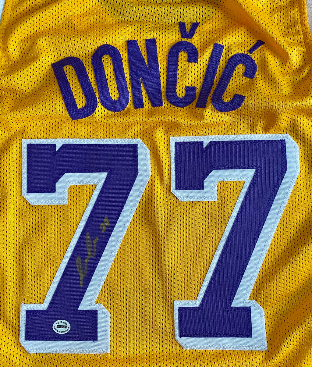 Luka Doncic Signed Jersey With COA (A45489) (Lakers)