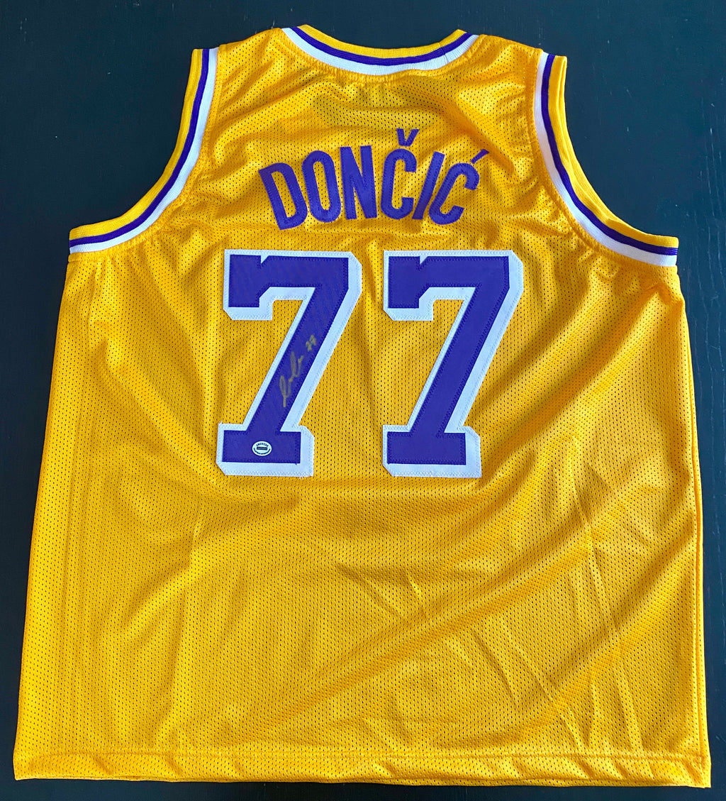 Luka Doncic Signed Jersey With COA (A45489) (Lakers)