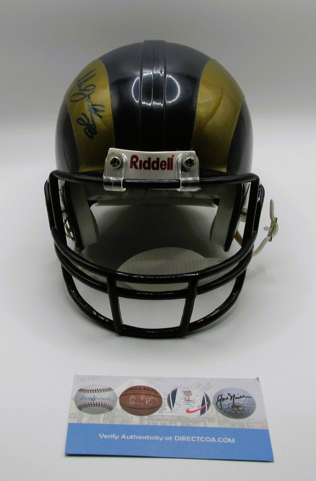 Marshall Faulk Signed Mini Helmet With COA (2371097) (Rams)