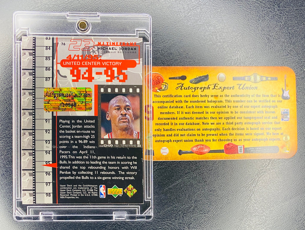 Michael Jordan Signed Card With COA (120948) (Bulls)