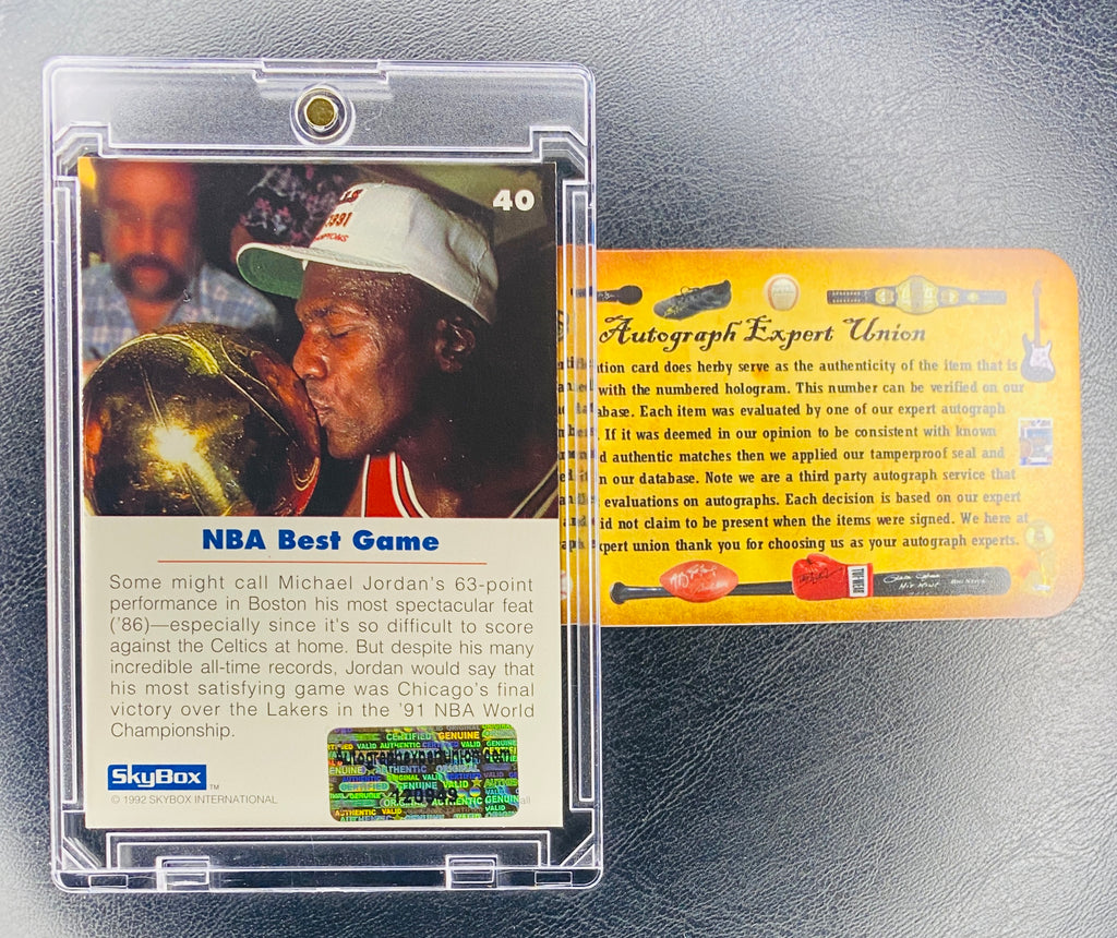Michael Jordan Signed Card With COA (120949) (Bulls)
