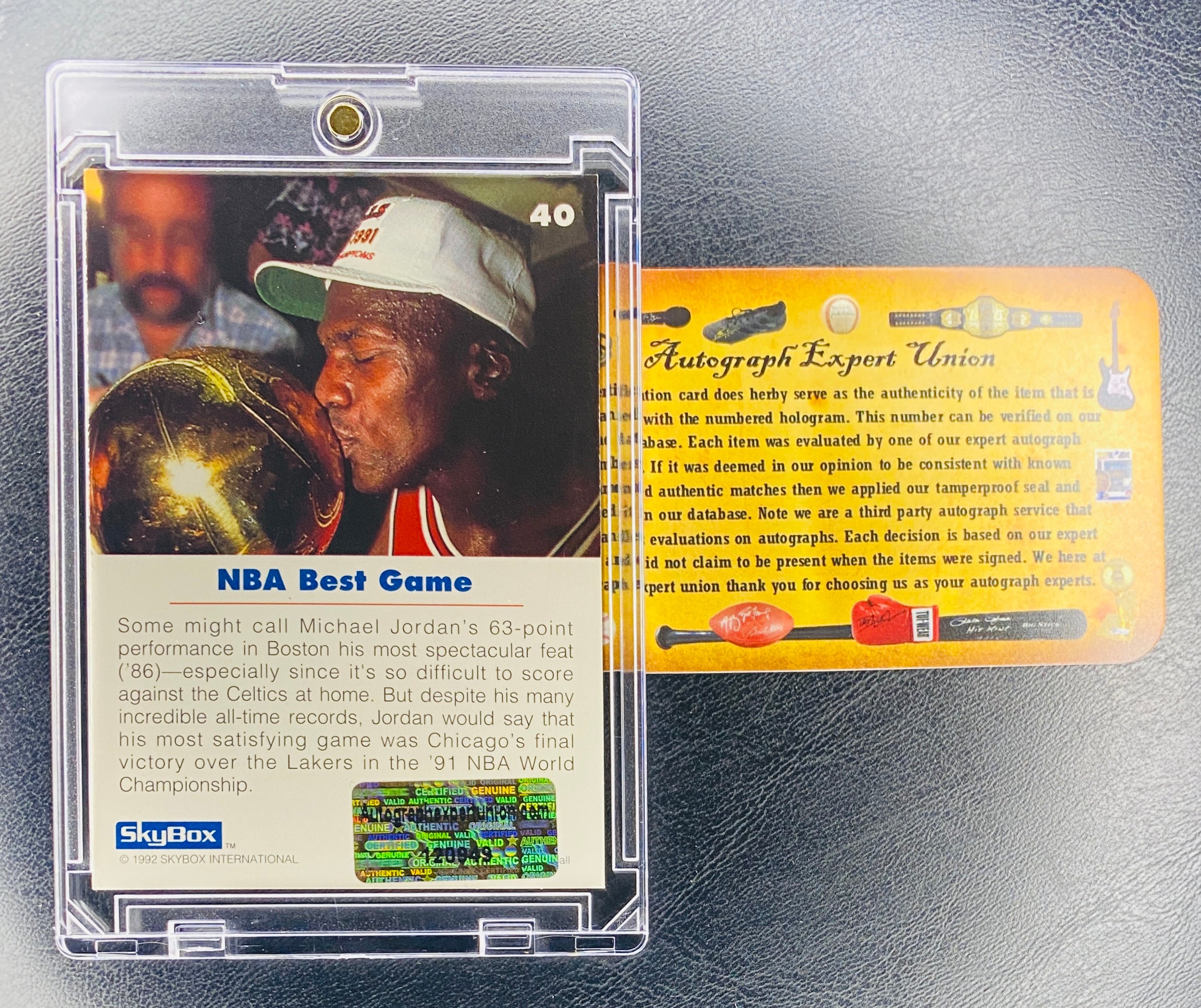 Michael Jordan Signed Card With COA (120949) (Bulls)