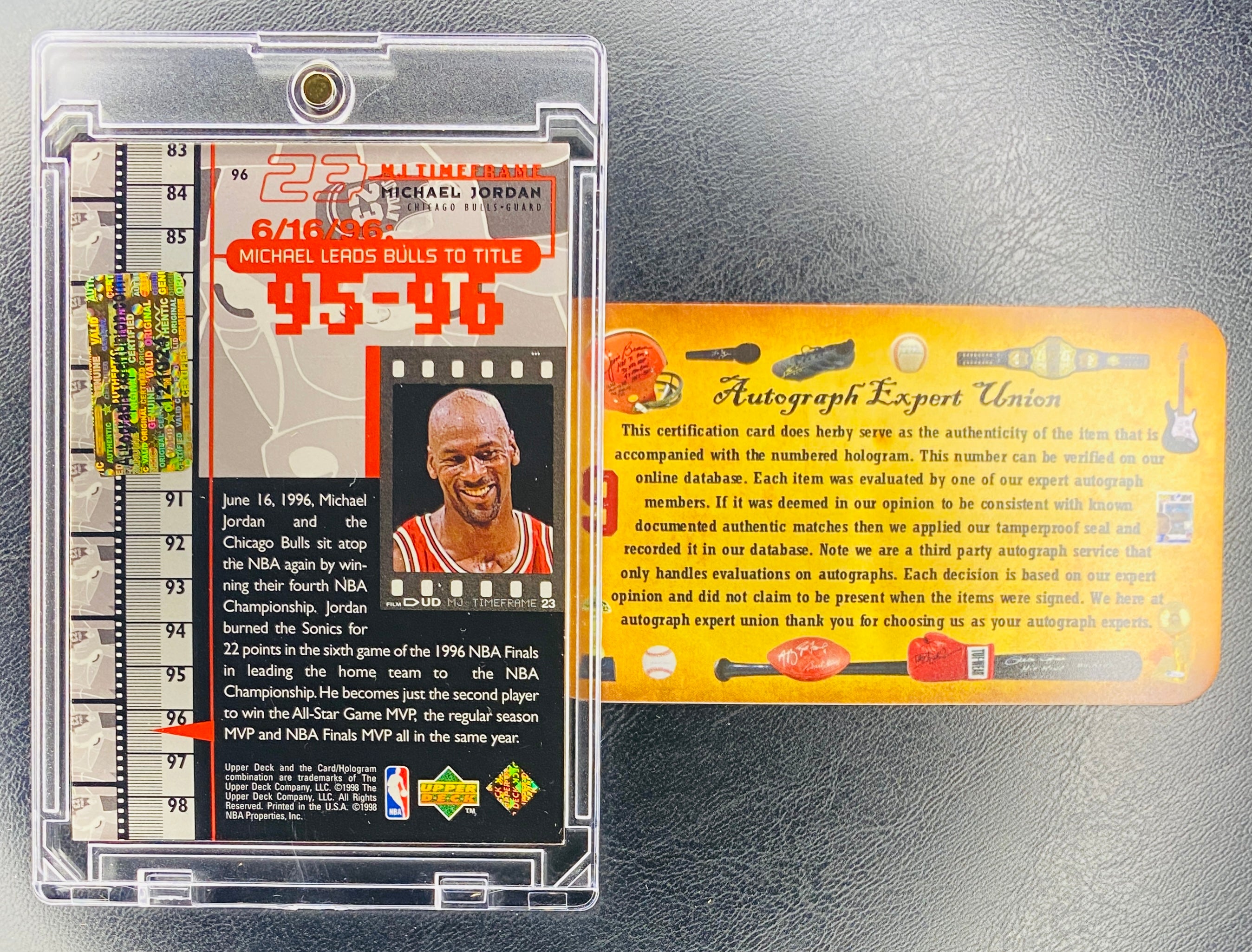 Michael Jordan Signed Card With COA (121024) (Bulls)