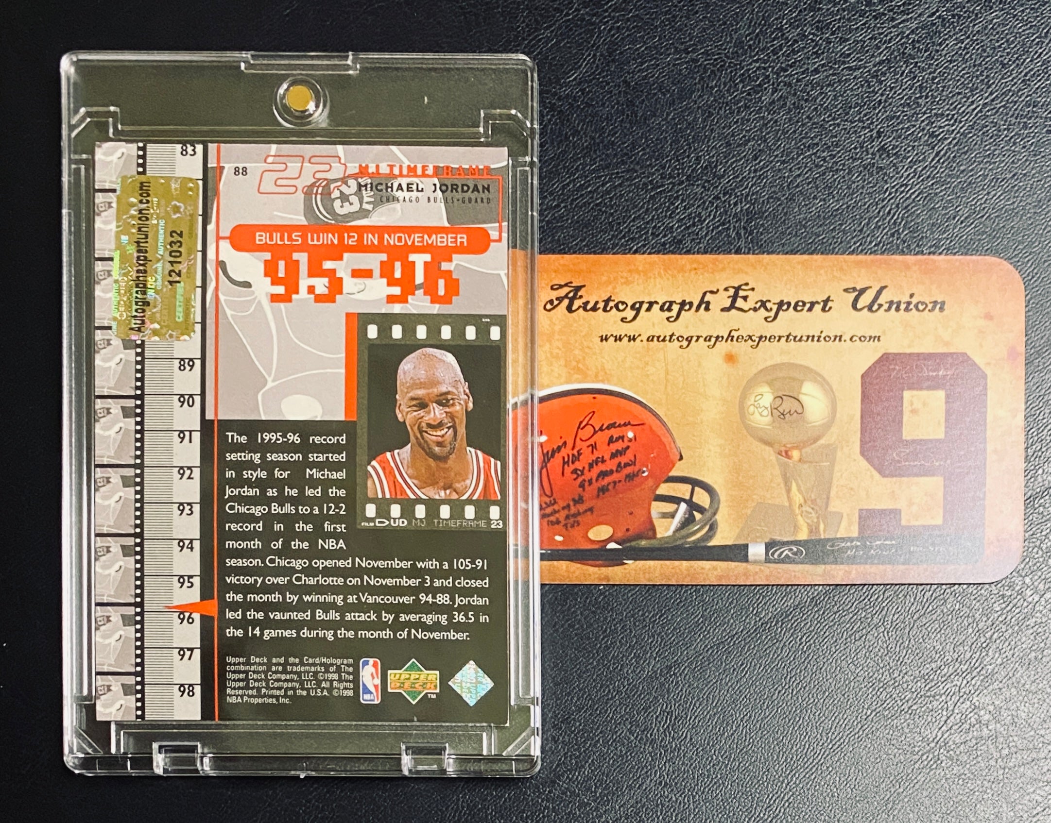 Michael Jordan Signed Card With COA (121032) (Bulls)