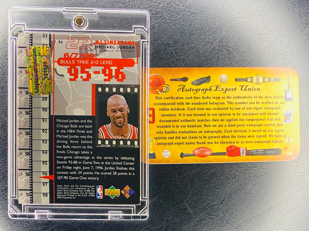 Michael Jordan Signed Card With COA (121033) (Bulls)