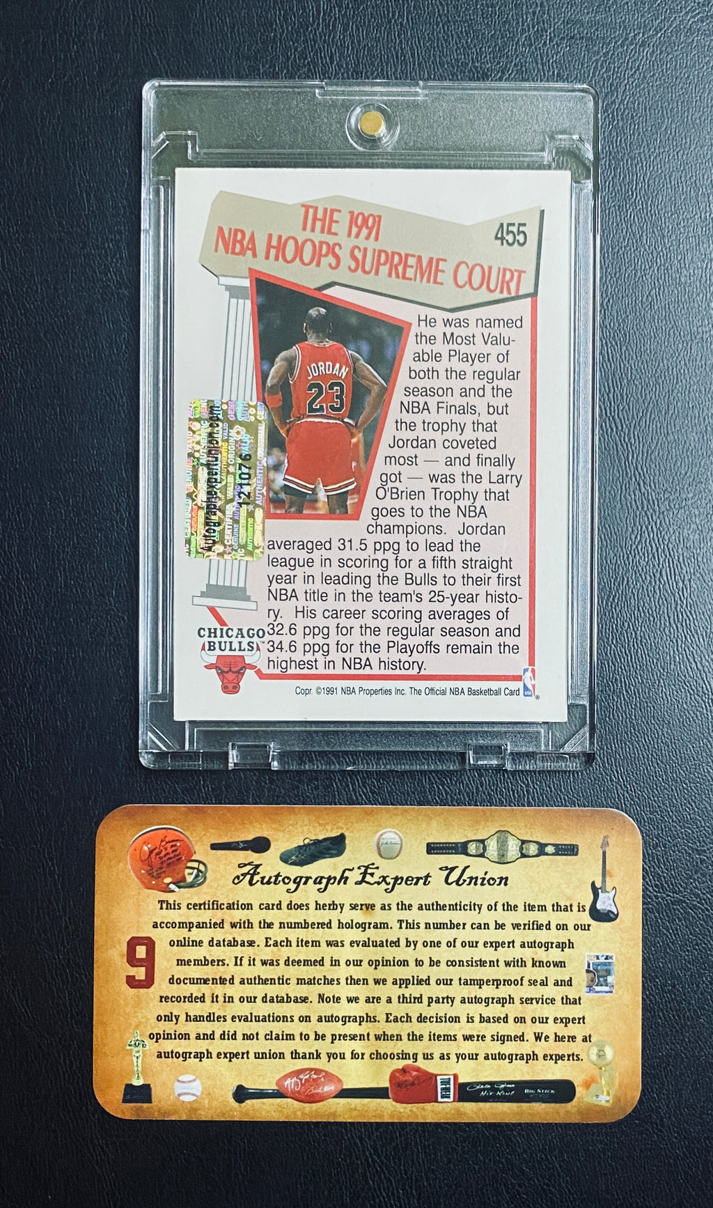 Michael Jordan Signed Card With COA (121076) (Bulls)