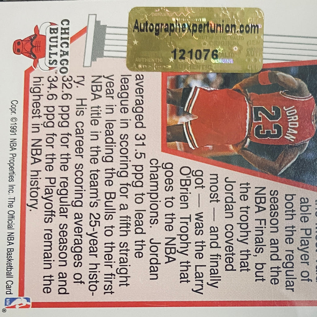 Michael Jordan Signed Card With COA (121076) (Bulls)