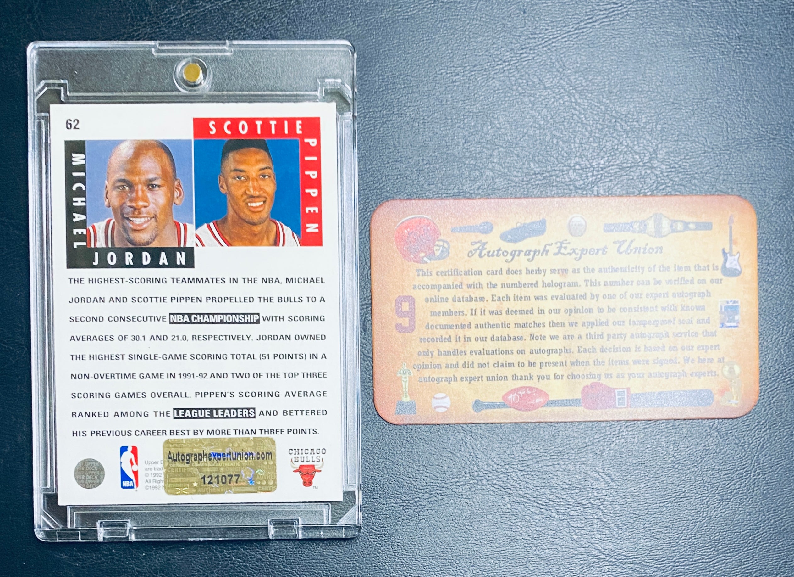Michael Jordan Signed Card With COA (121077) (Bulls)