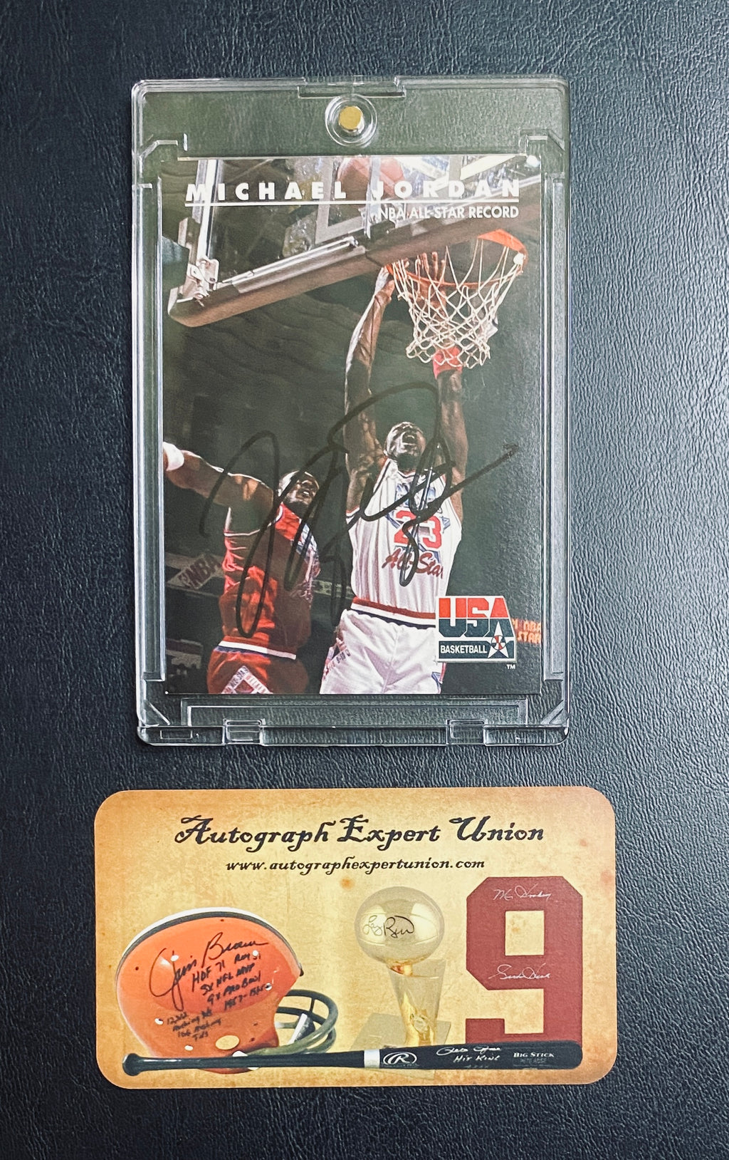 Michael Jordan Signed Card With COA (121079) (Bulls)