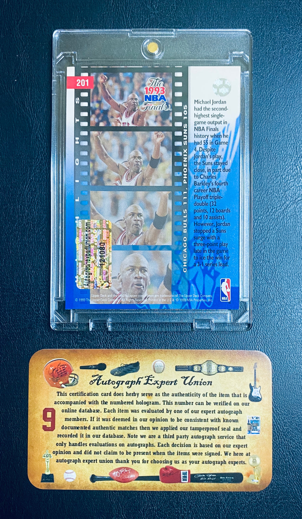 Michael Jordan Signed Card With COA (121080) (Bulls)