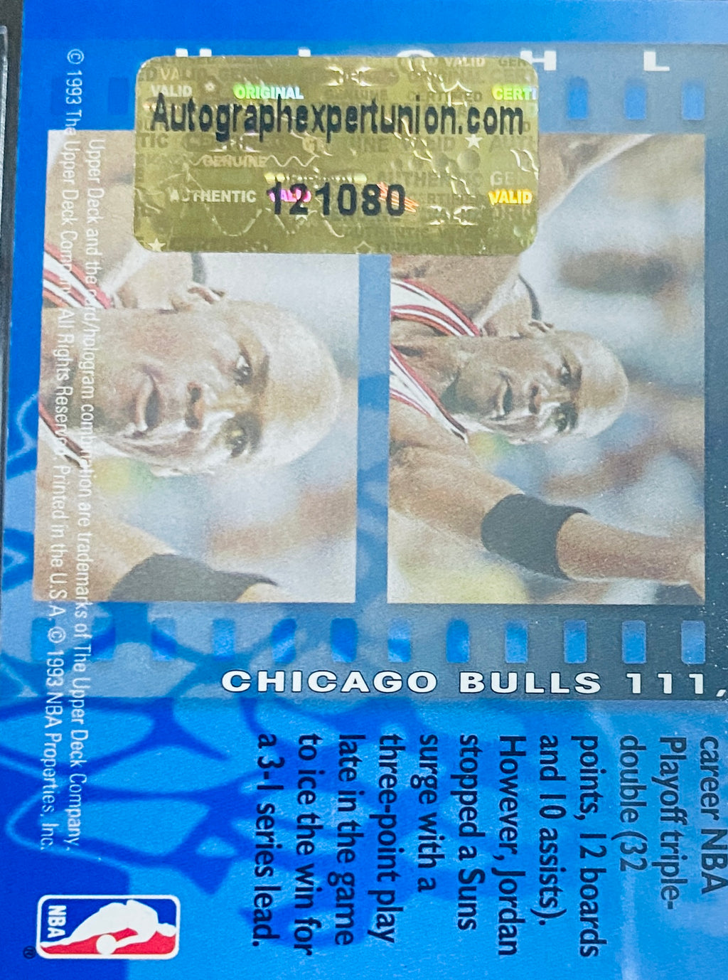 Michael Jordan Signed Card With COA (121080) (Bulls)