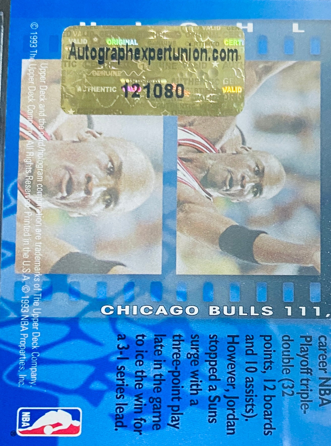 Michael Jordan Signed Card With COA (121080) (Bulls)