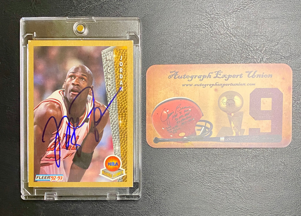 Michael Jordan Signed Card With COA (121117) (Bulls)