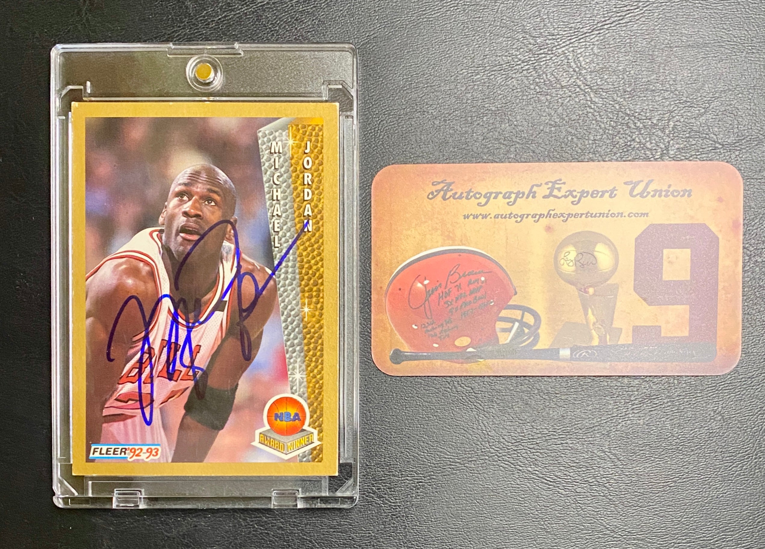 Michael Jordan Signed Card With COA (121117) (Bulls)