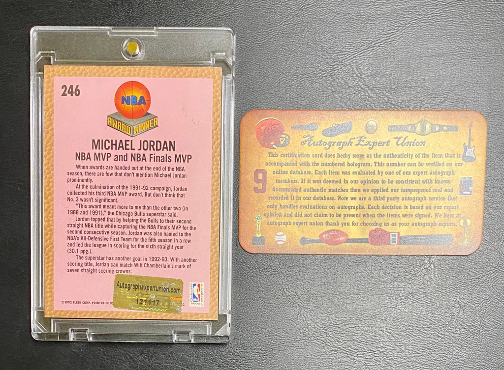 Michael Jordan Signed Card With COA (121117) (Bulls)