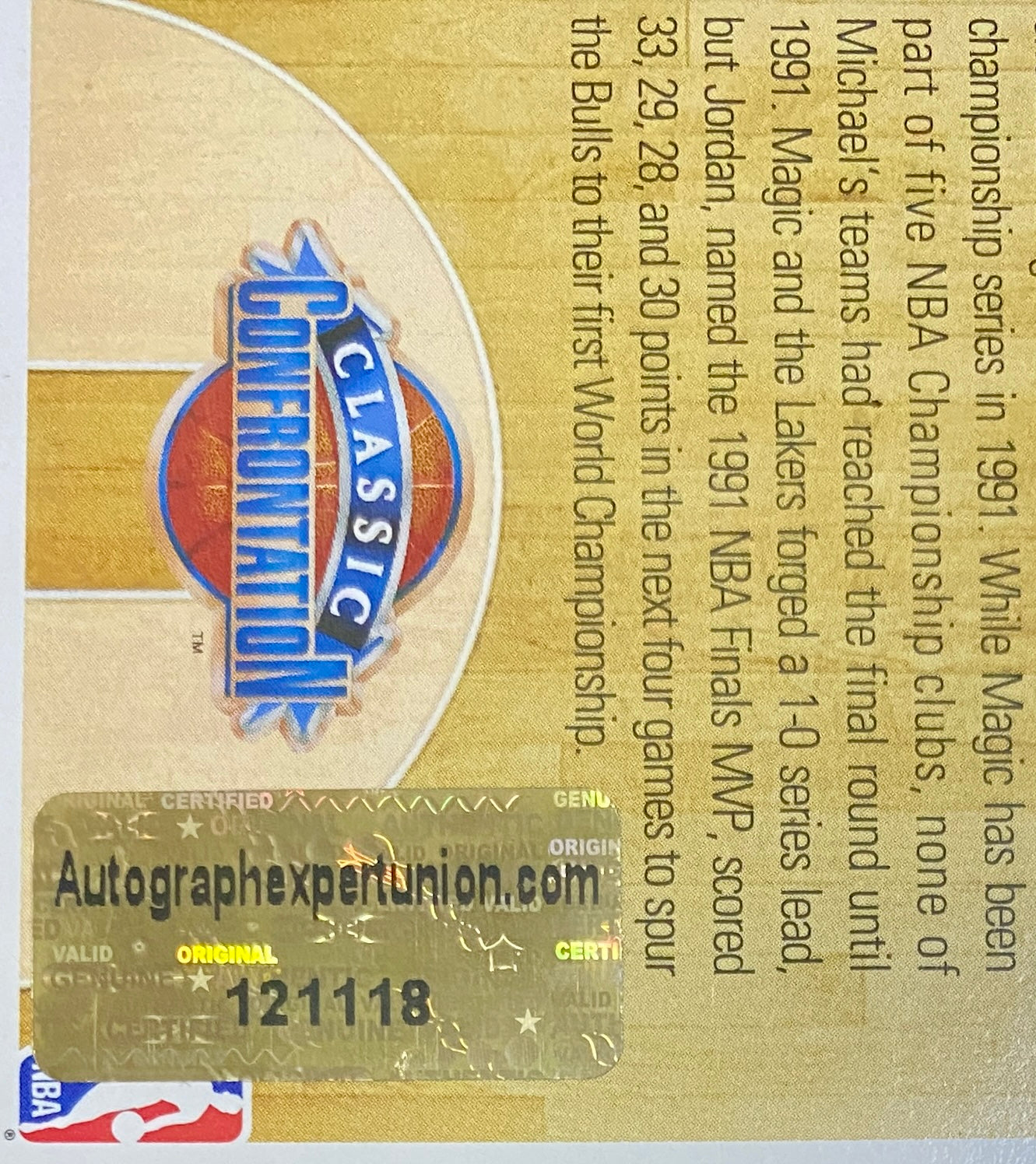 Michael Jordan Signed Card With COA (121118) (Bulls)