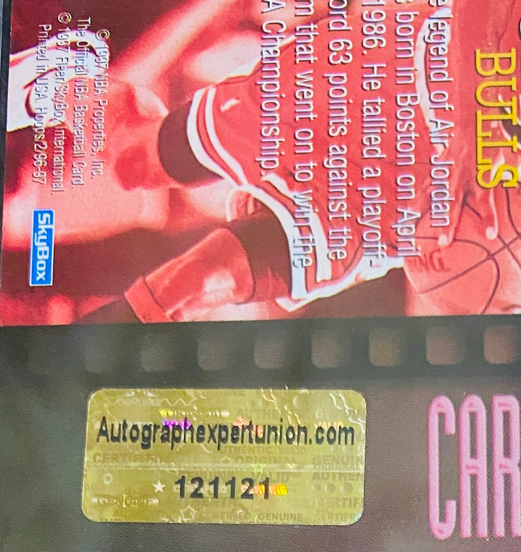 Michael Jordan Signed Card With COA (121121) (Bulls)