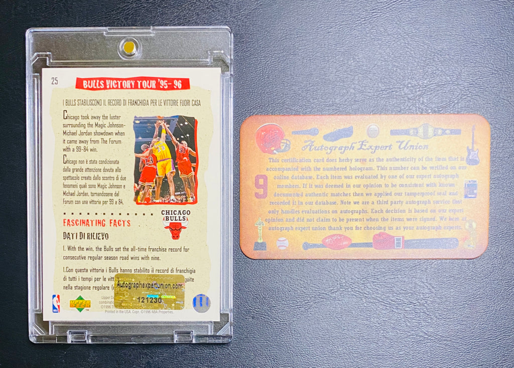 Michael Jordan Signed Card With COA (121230) (Bulls)