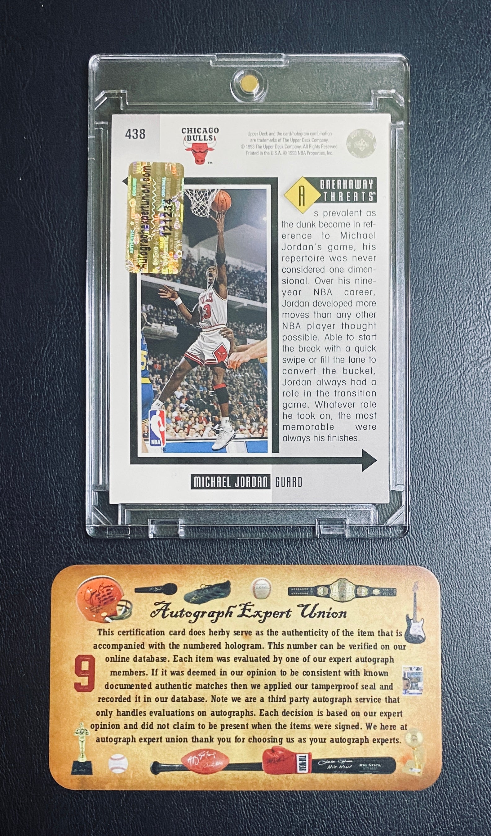 Michael Jordan Signed Card With COA (121234) (Bulls)
