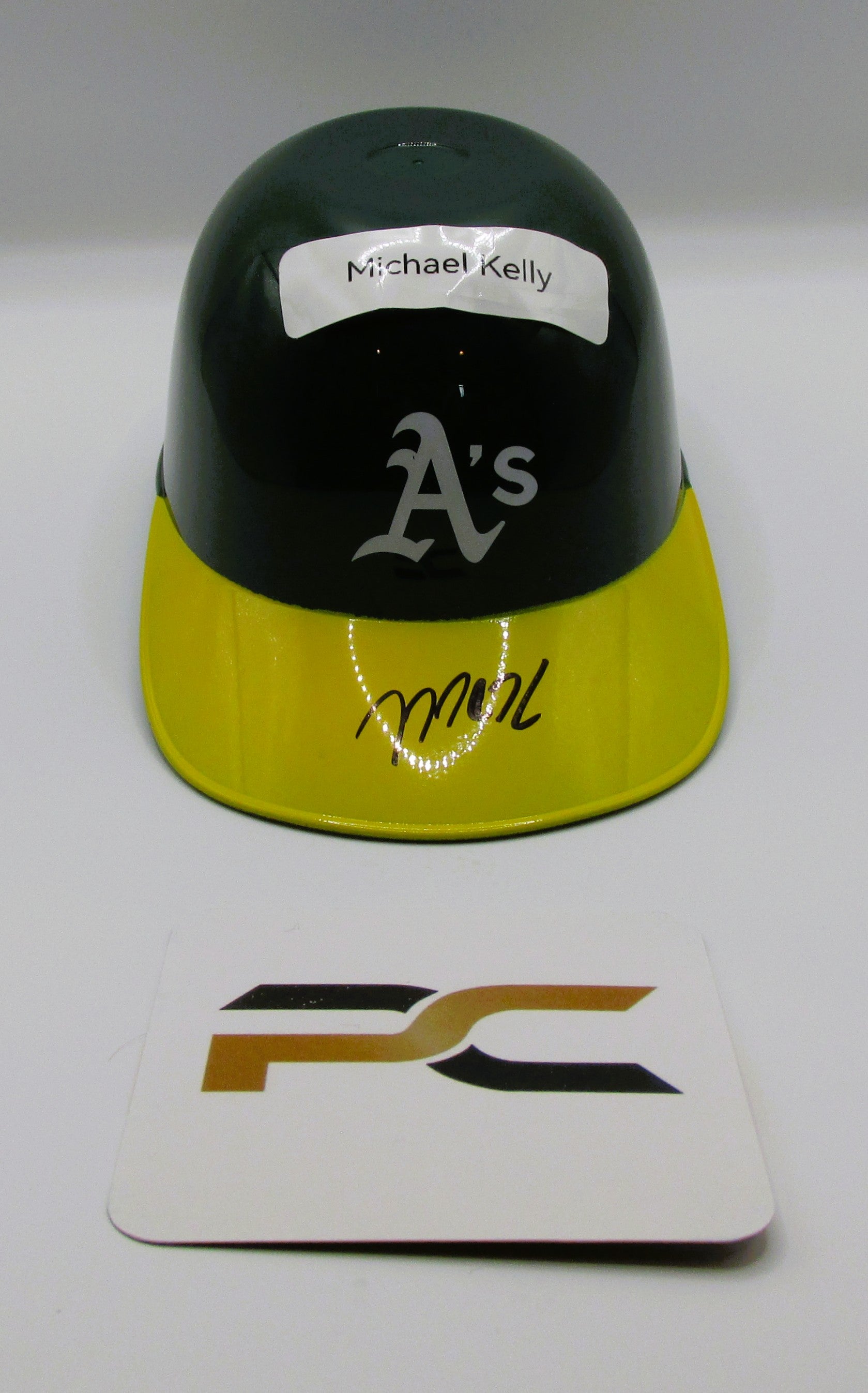 Michael Kelly Signed Mini Helmet With COA (S164774) (Athletics, A's)