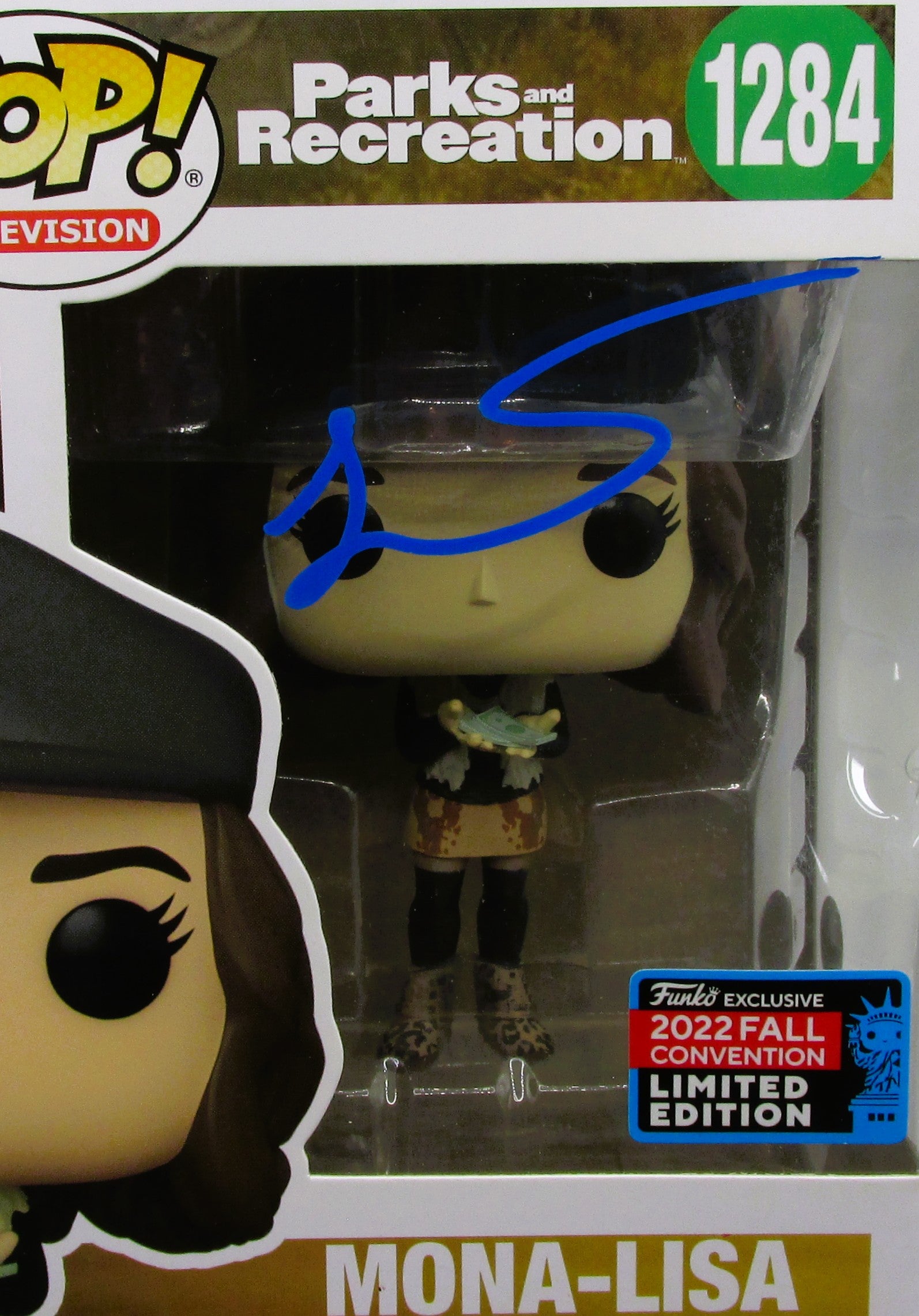 Mona-Lisa Saperstein (Jenny Slate) Signed Funko In Case With COA (PC484115) (Parks & Rec)