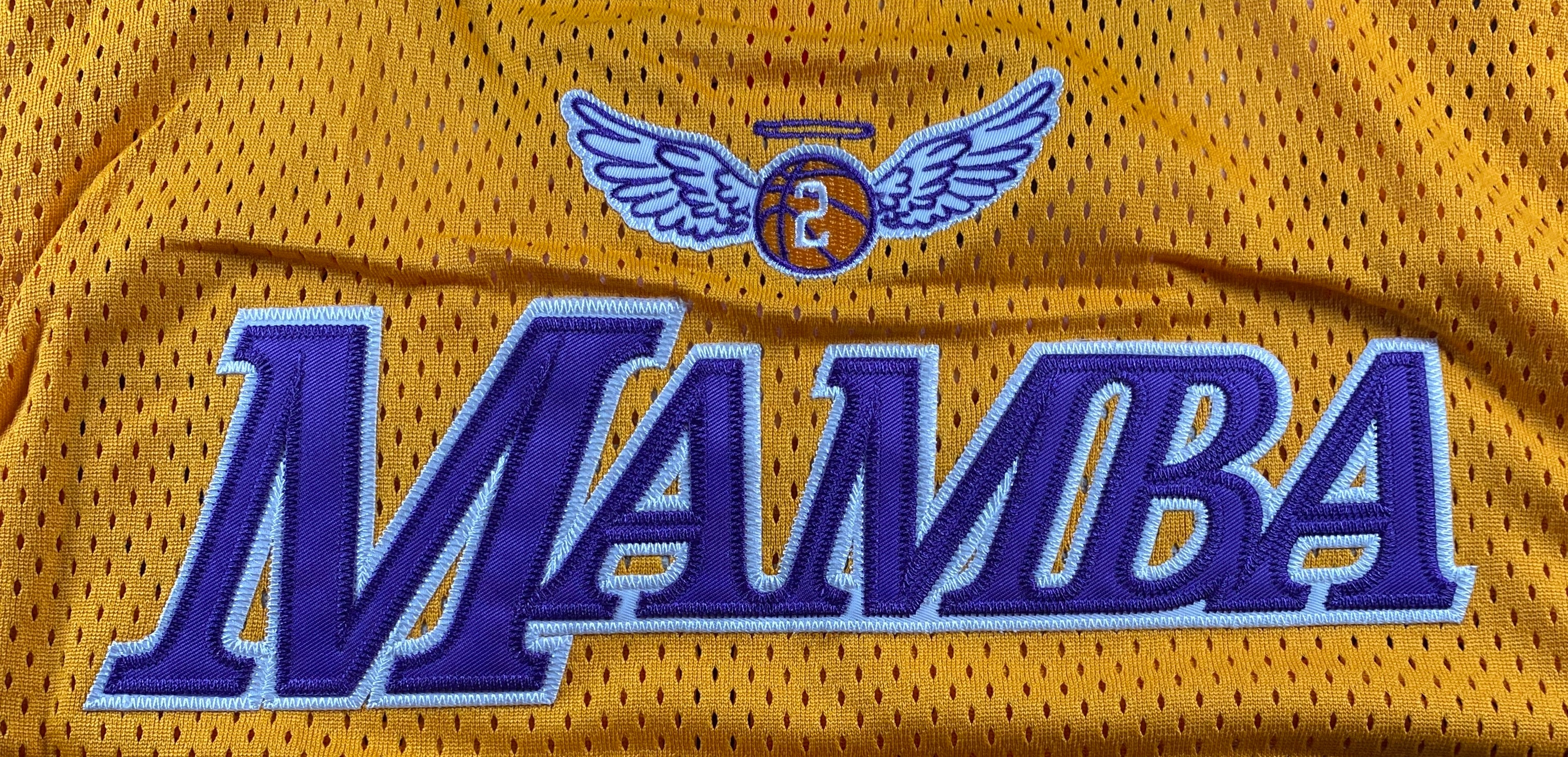 NWT - Adult Large Kobe Bryant Yellow Jersey, Legend on Front, Mamba on Back
