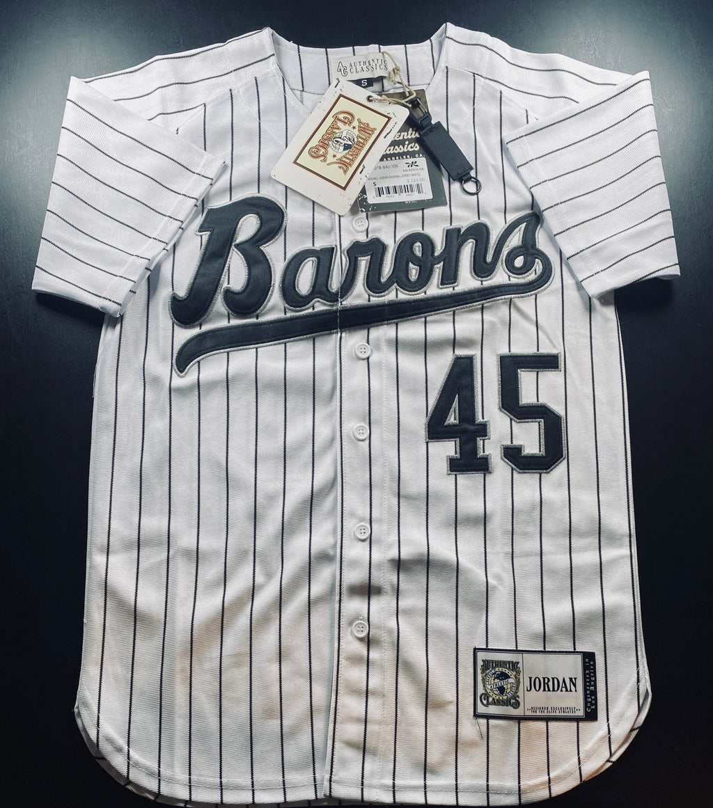 NWT - Adult Small Michael Jordan Baseball Jersey (Barons, Bulls)