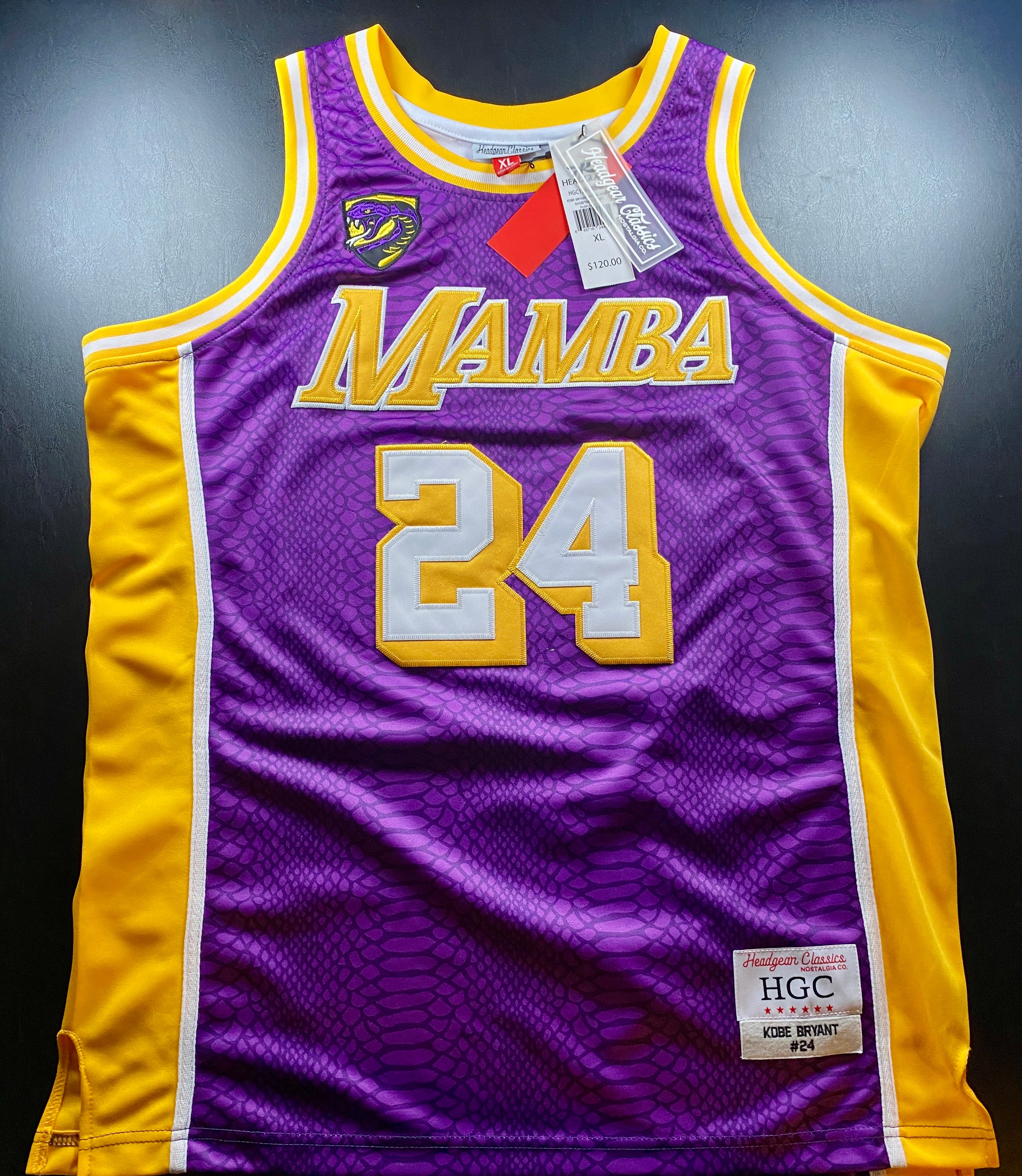NWT - Adult XL Kobe Bryant Purple Jersey, Mamba on Front, Bryant on Back Lakers
