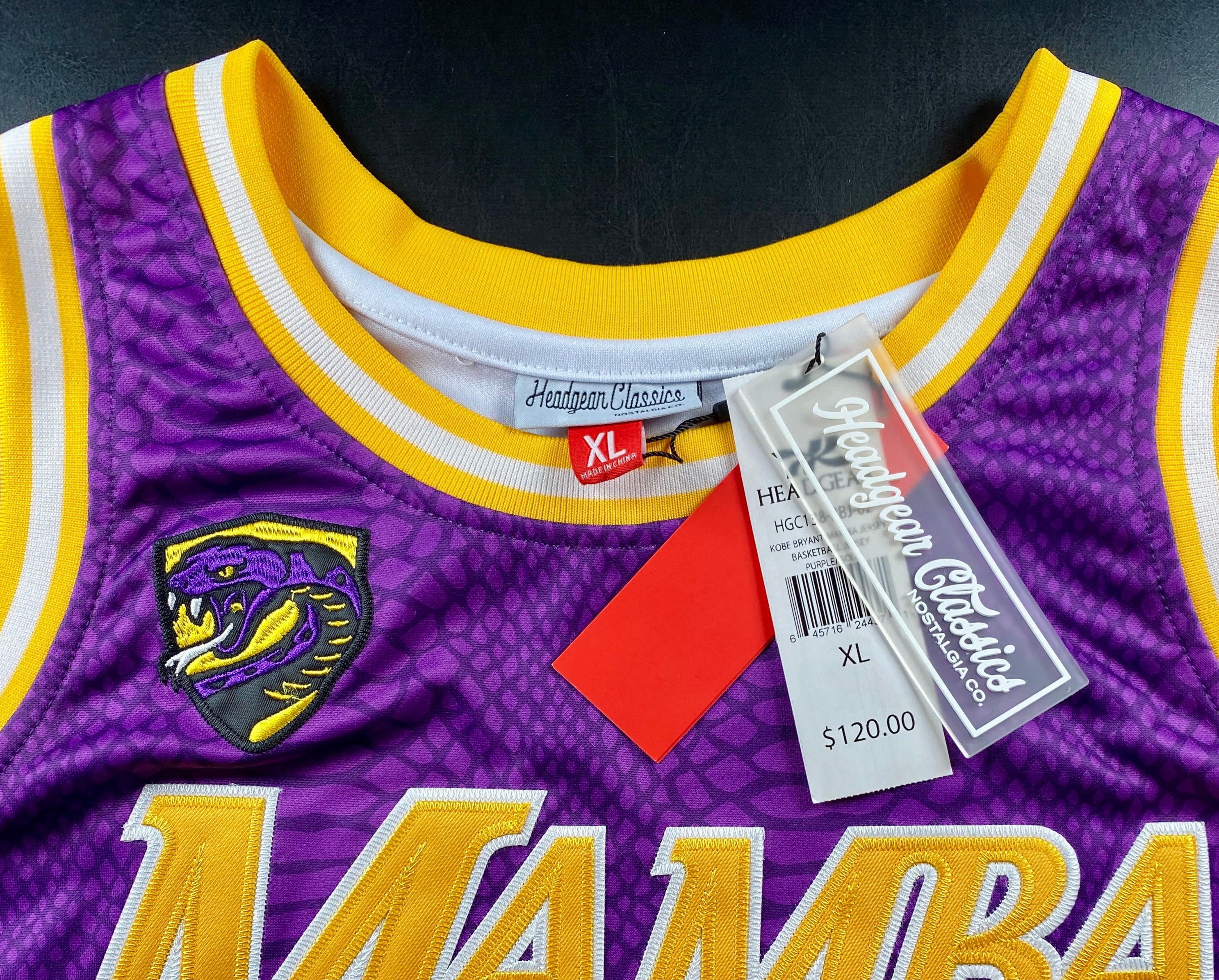 NWT - Adult XL Kobe Bryant Purple Jersey, Mamba on Front, Bryant on Back Lakers