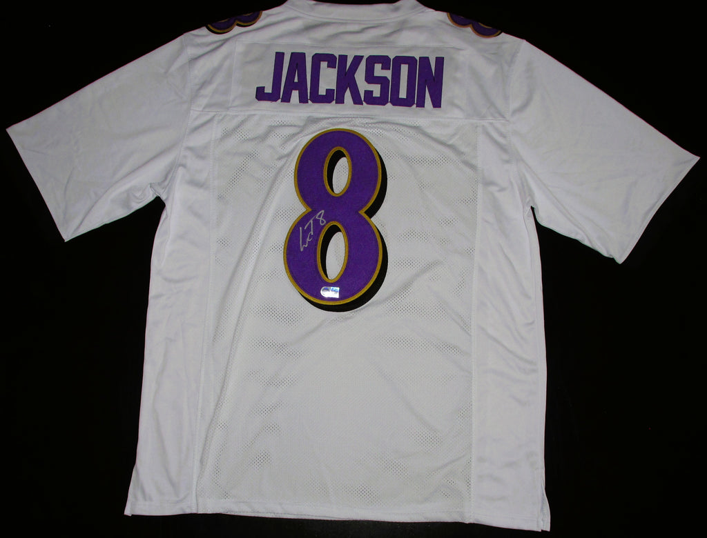Lamar Jackson Signed Jersey With COA (PC602105) (Ravens)