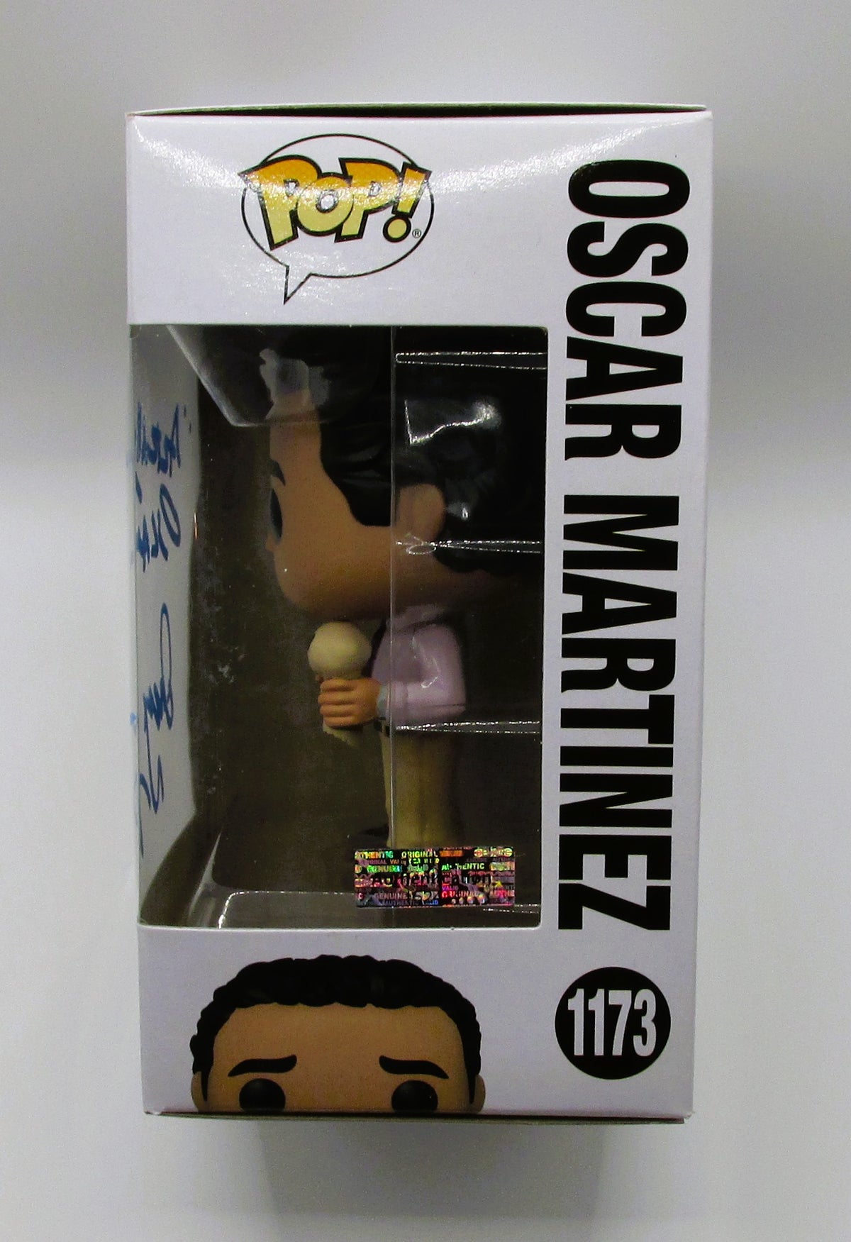 Oscar Martinez (Oscar Nunez) Signed Funko In Case With COA (152444) (The Office)