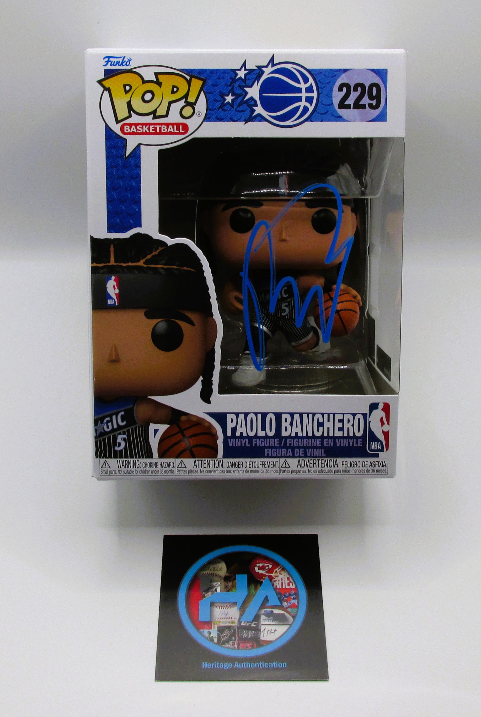 Paolo Banchero Signed Funko In Case With COA (152295) (Magic)