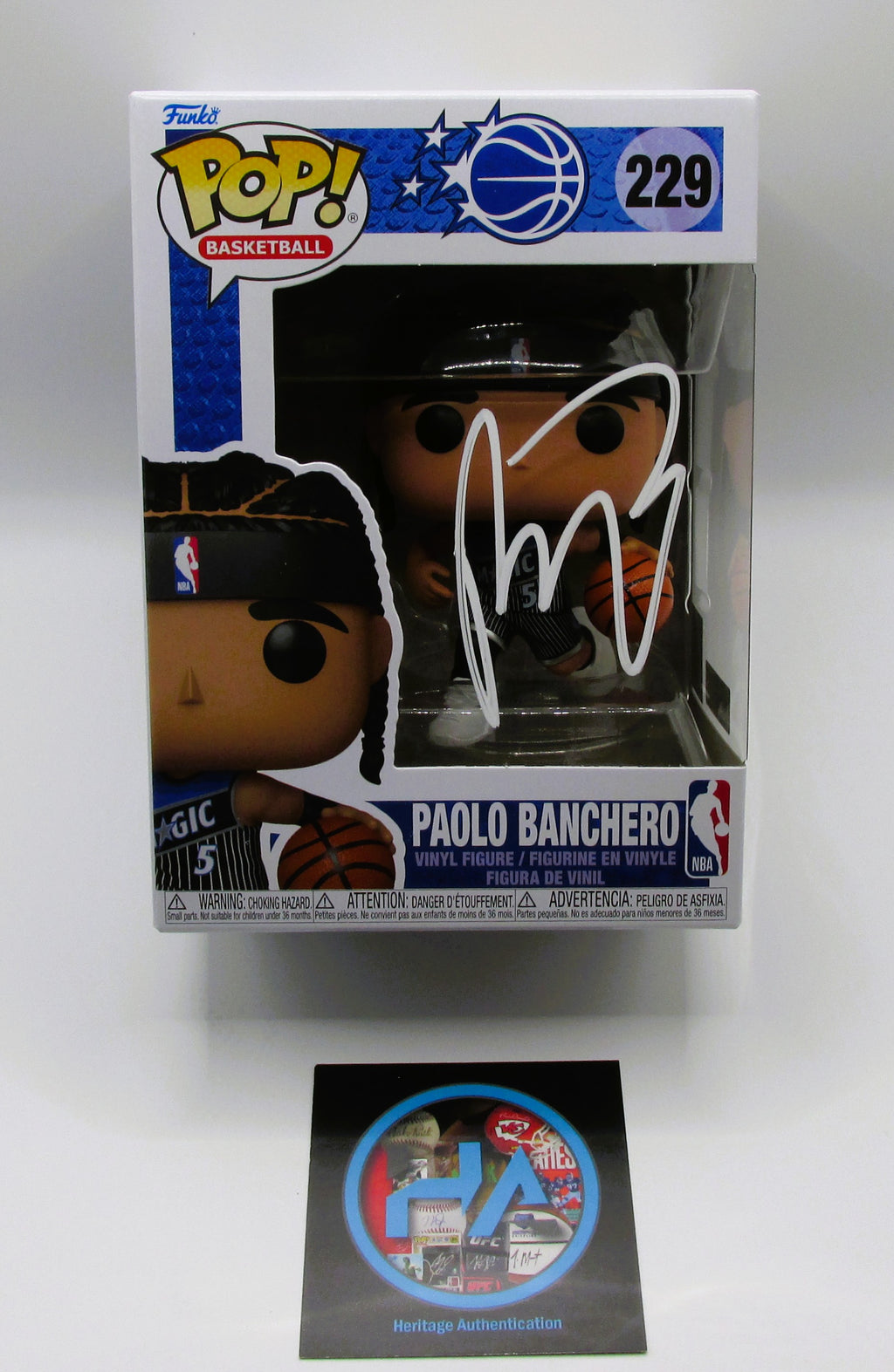 Paolo Banchero Signed Funko In Case With COA (152302) (Magic)