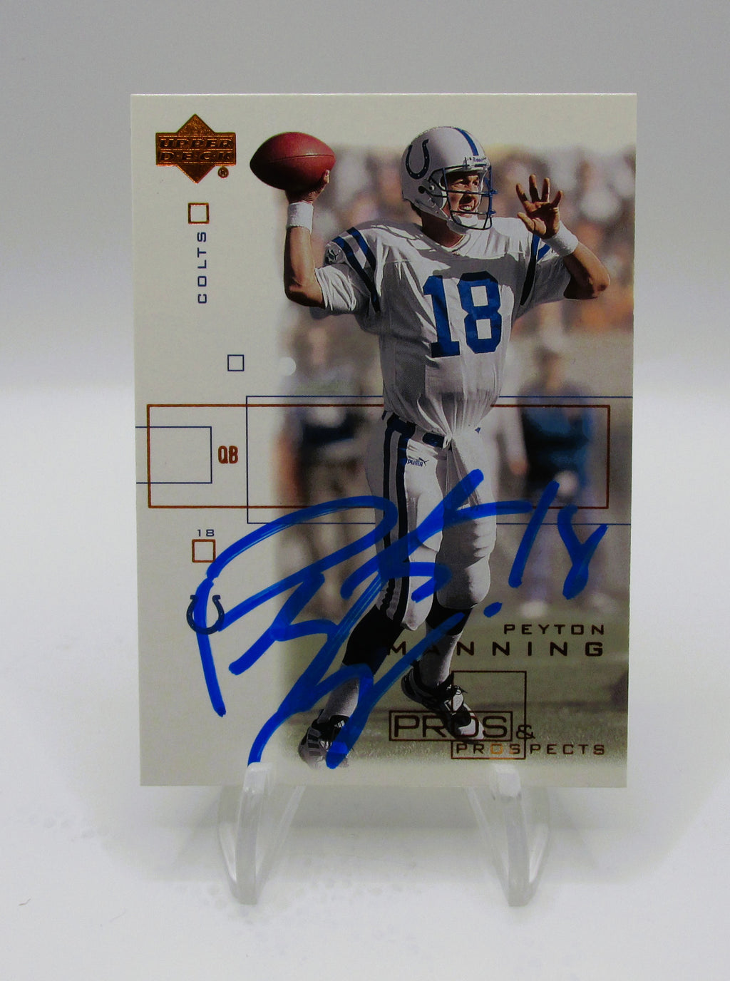 Peyton Manning Signed Card With COA (109387) (Colts)