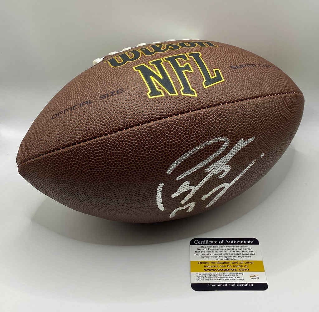 Peyton Manning Signed Football With COA (PC602813) (Colts, Broncos)