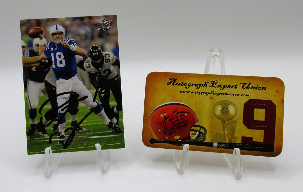 Peyton Manning Signed Sports Card With COA (109657) (Colts)