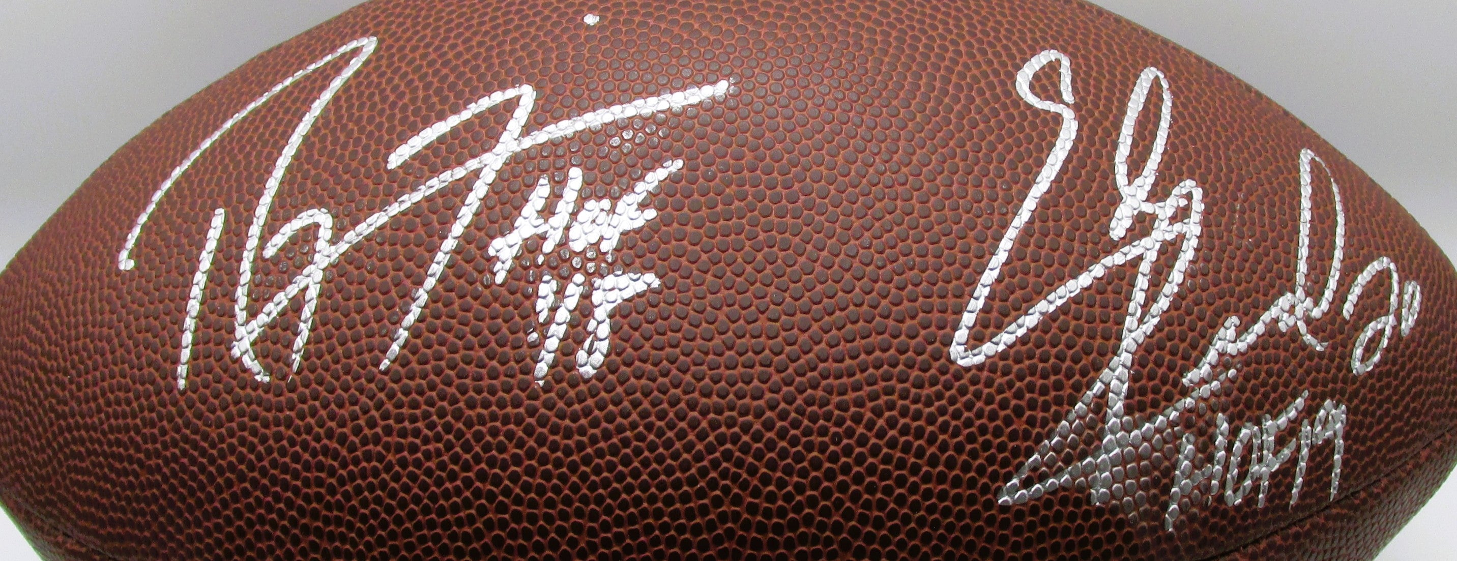 Ray Lewis AND Ed Reed Signed Football With COA (120330) (Ravens)
