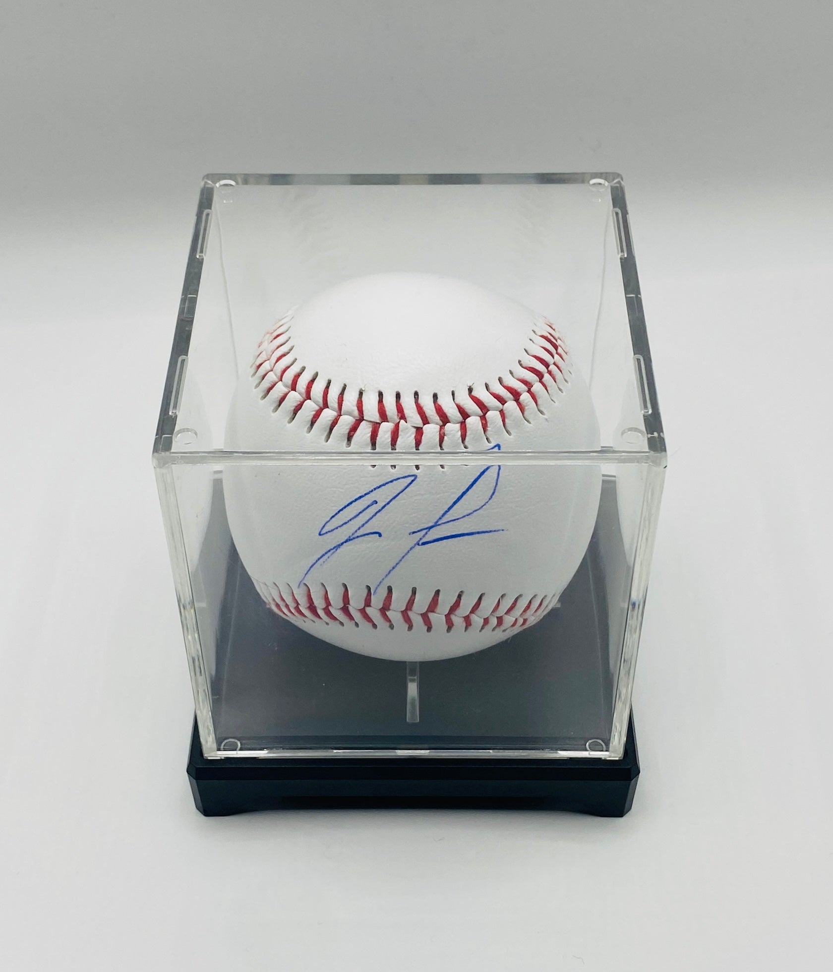 Ronald Acuna Jr. Signed Baseball In Case With COA (984471) (Braves)