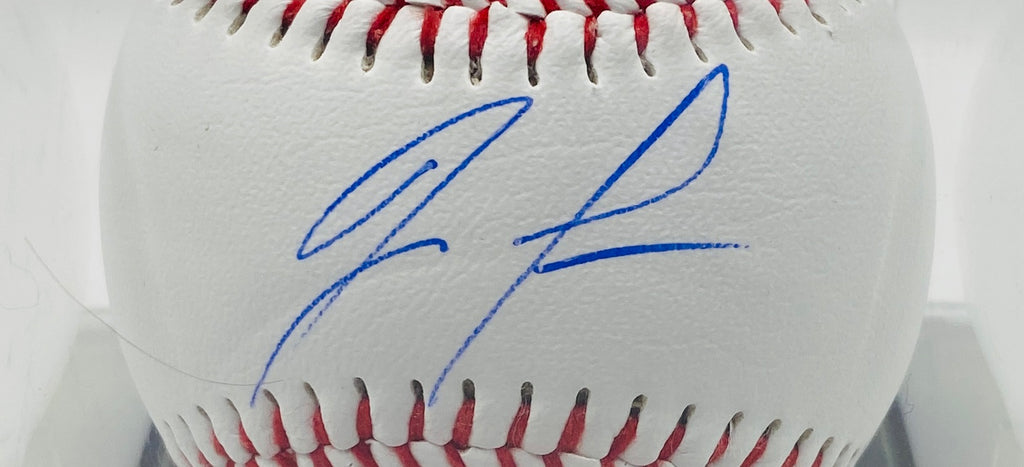 Ronald Acuna Jr. Signed Baseball In Case With COA (984471) (Braves)