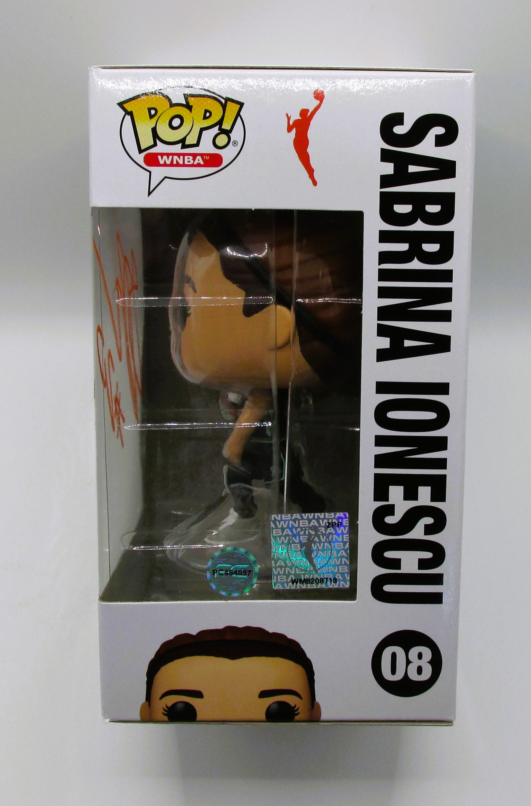 Sabrina Ionescu Signed Funko In Case With COA (PC484057) (Liberty)