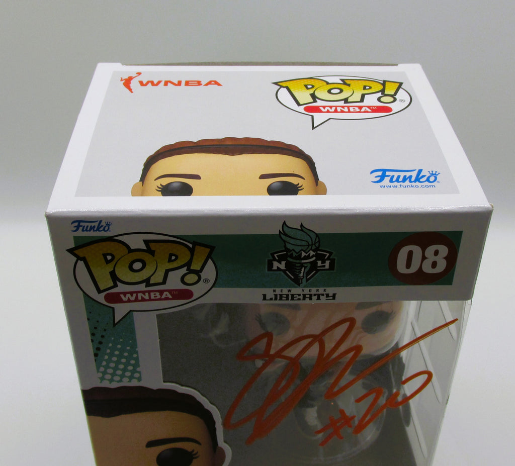 Sabrina Ionescu Signed Funko In Case With COA (PC484057) (Liberty)
