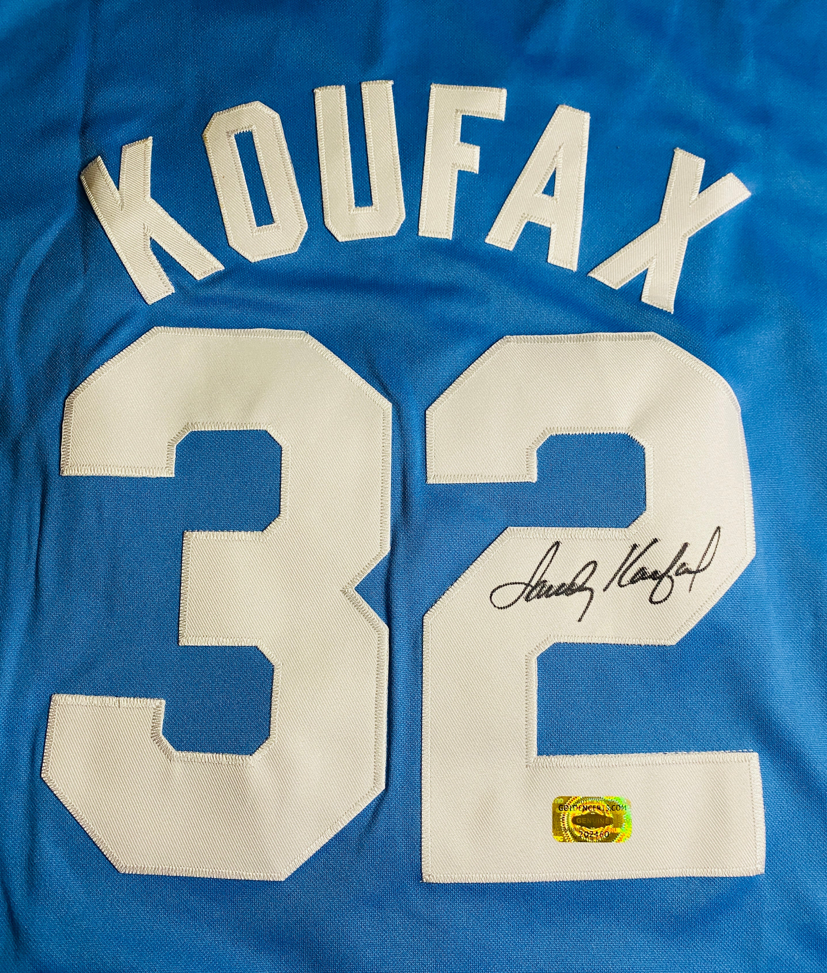 Sandy Koufax Signed Jersey With COA (202460) (Dodgers)