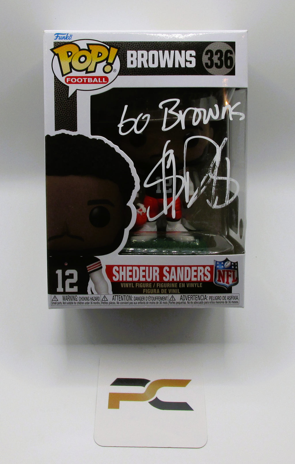 Shedeur Sanders Signed Funko In Case With COA (PC483935) (Browns)