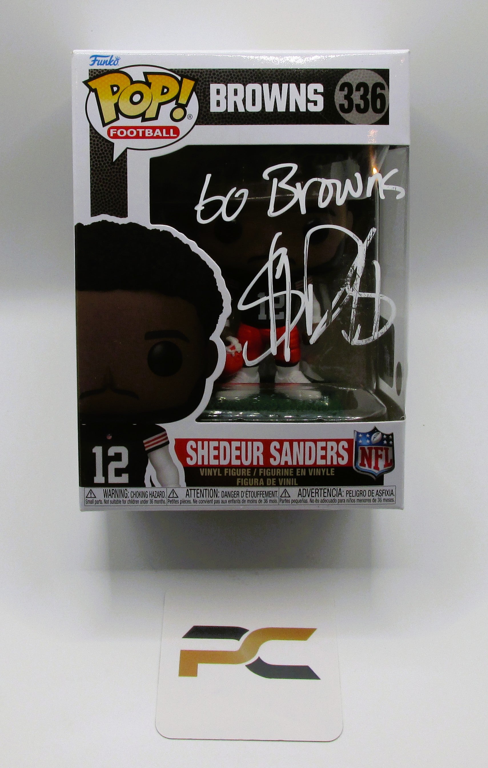 Shedeur Sanders Signed Funko In Case With COA (PC483935) (Browns)