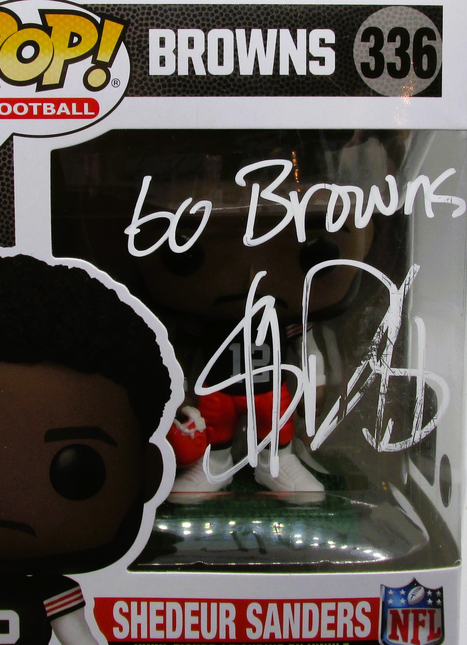 Shedeur Sanders Signed Funko In Case With COA (PC483935) (Browns)
