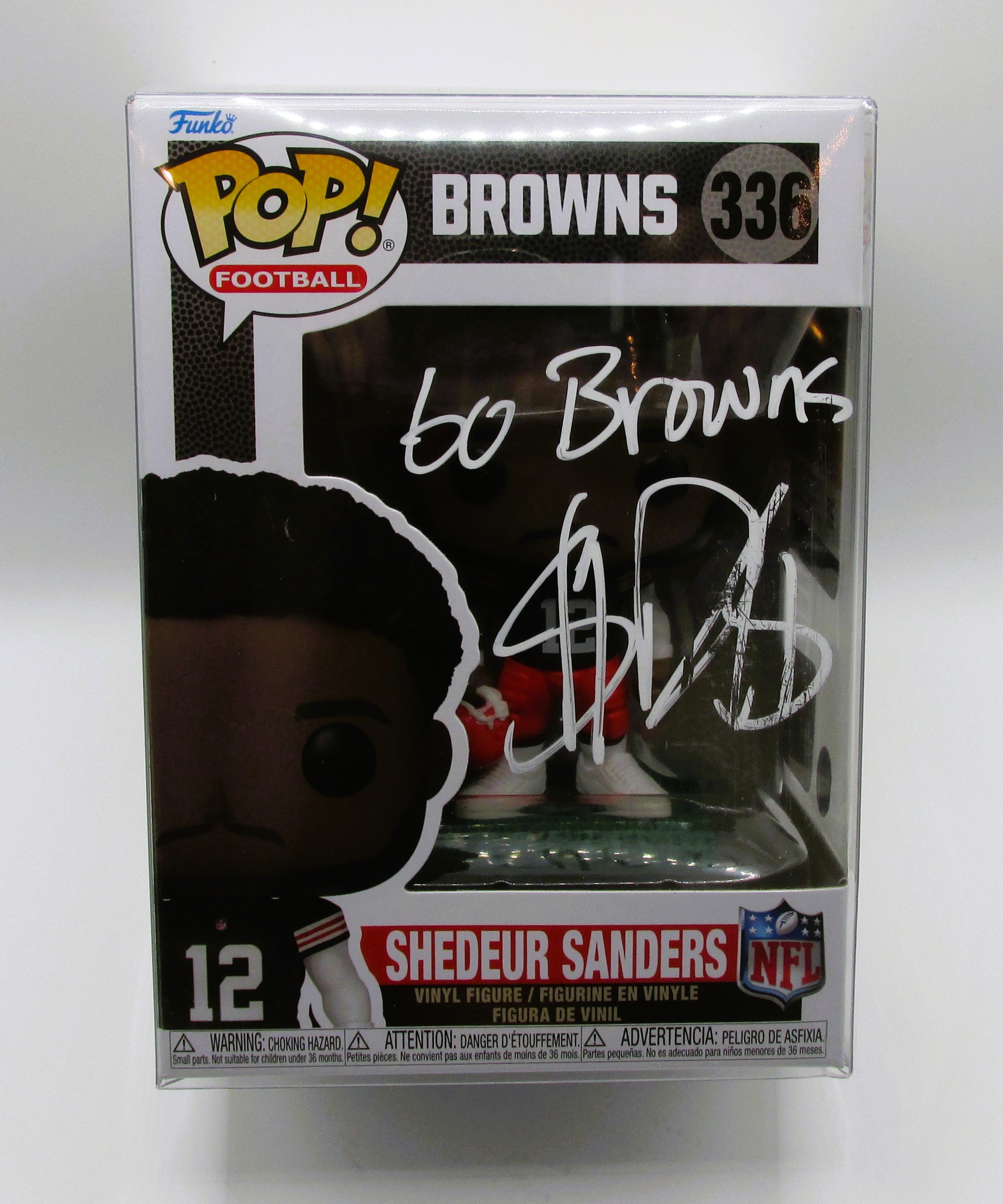 Shedeur Sanders Signed Funko In Case With COA (PC483935) (Browns)