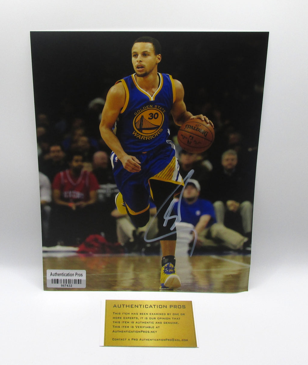 Steph Curry Signed 8x10 Photo With COA (987432) - BENT (Warriors)